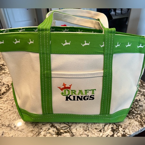 UNISEX Draftkings Summer Lot : Embroidered Beach Tote Bag and bucket hat. - Picture 2 of 9
